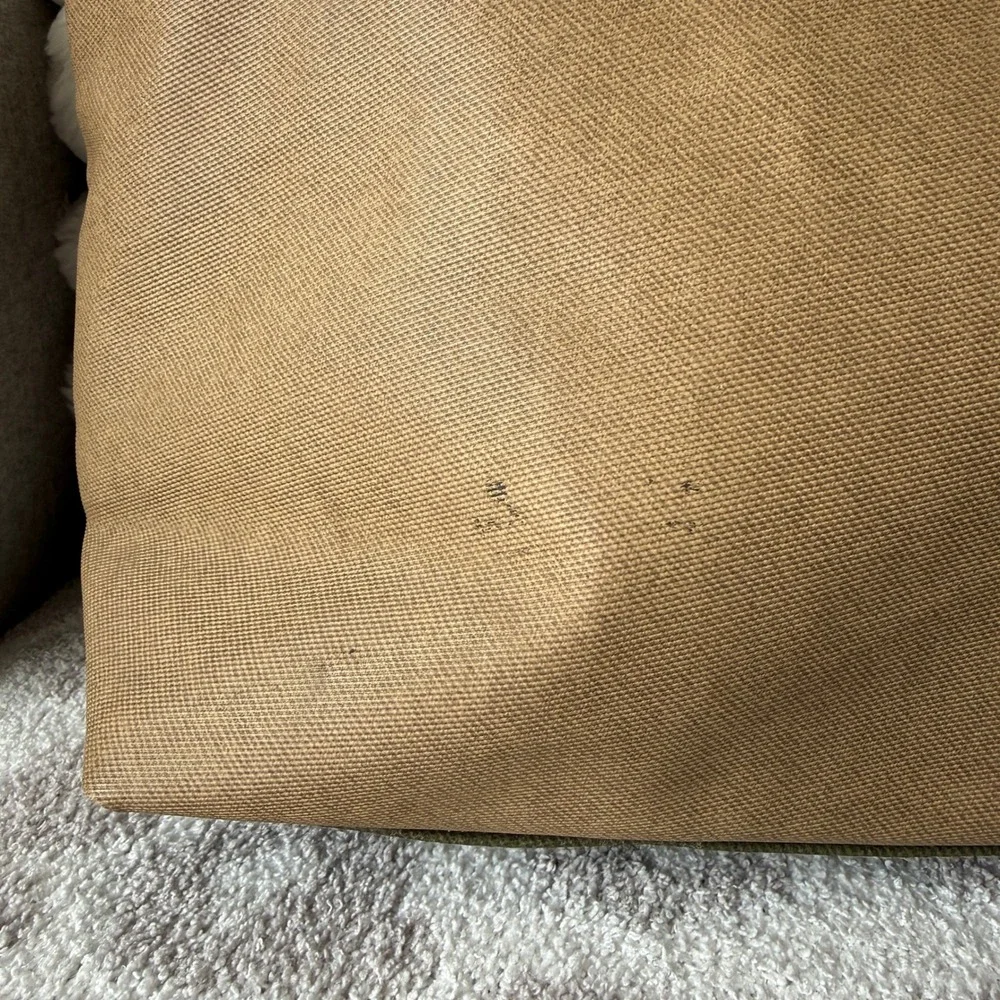 Jackson Canvas Colorblock Tote Bag Brown Olive Tan Dolce Vita‎ Hardware Accent
